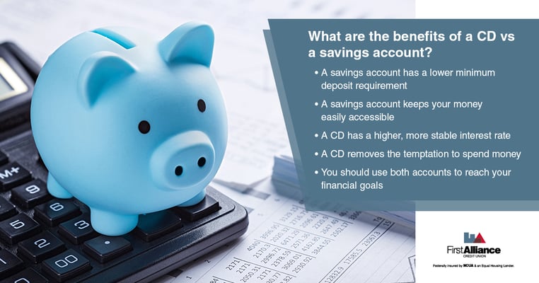 CDs vs savings account benefits