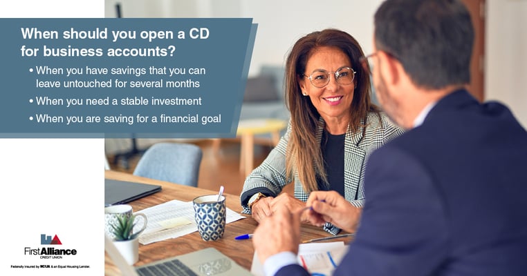 when to open a business CD
