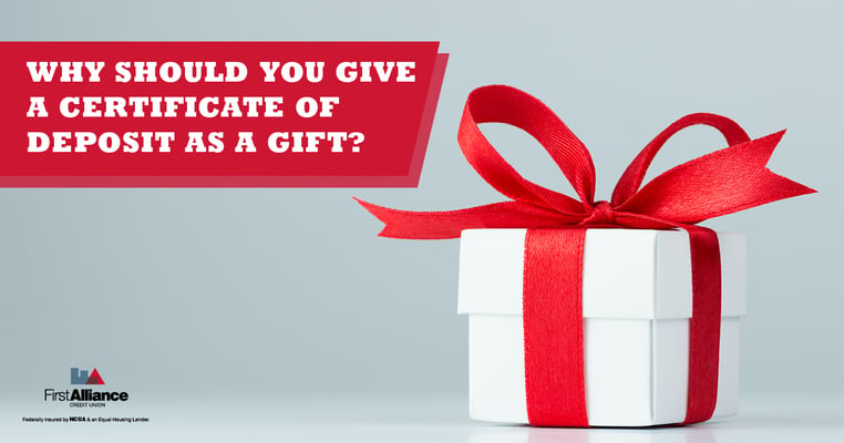 Certificate of deposit as a gift
