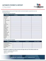 First Alliance Payment Checklist