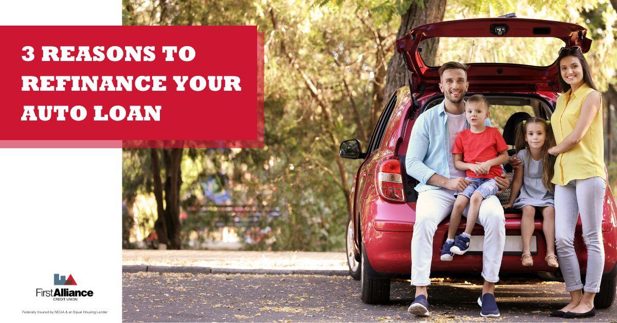 3 Reasons to Refinance Your Auto Loan - A family sitting on a car
