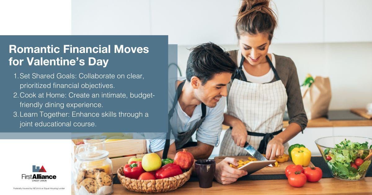 Romantic Financial Moves - a couple cooking together