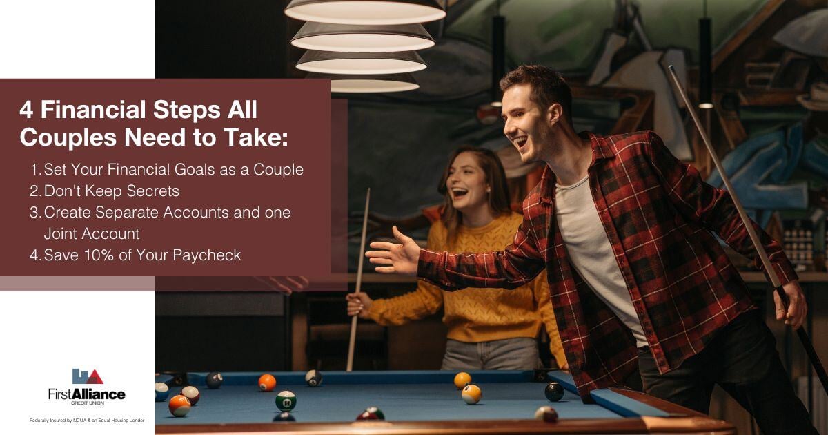 4 Financial Steps - Couples out having fun