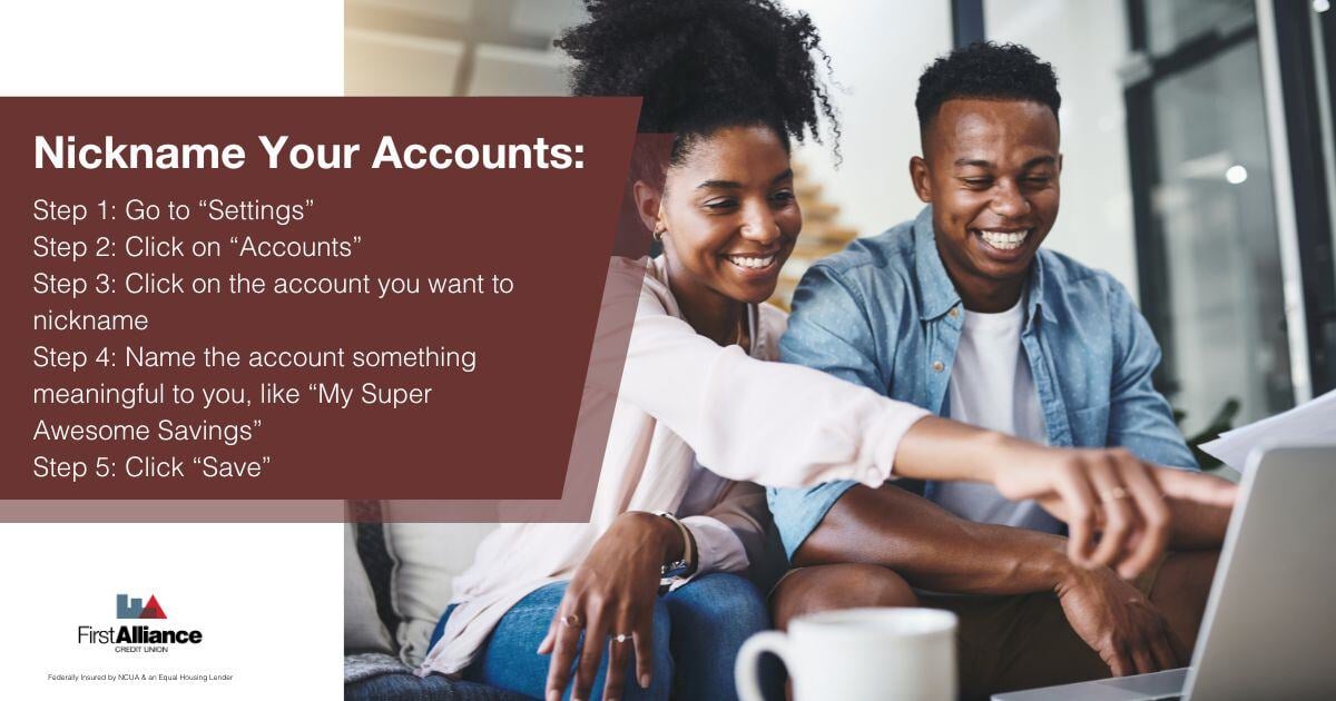 Online Banking Account - nicknames