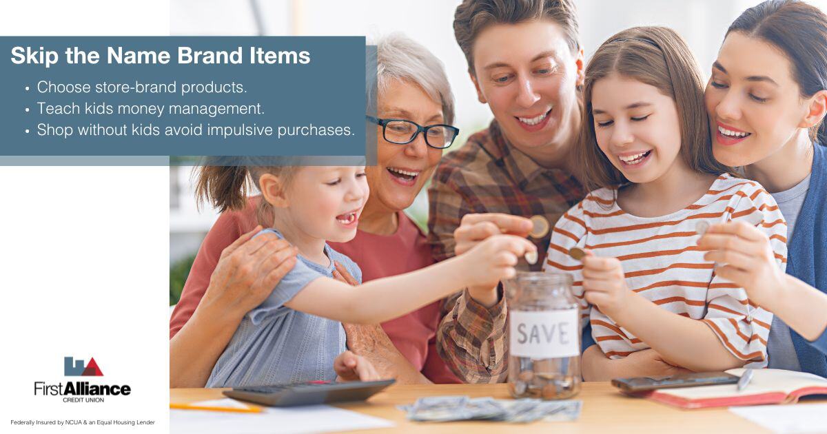 5 Tips to Save Money on Back to School Shopping - a family teaching their children to save