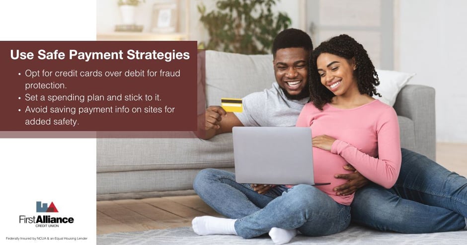 7 Tips to Stay Safe While Online Shopping - a family using their credit card