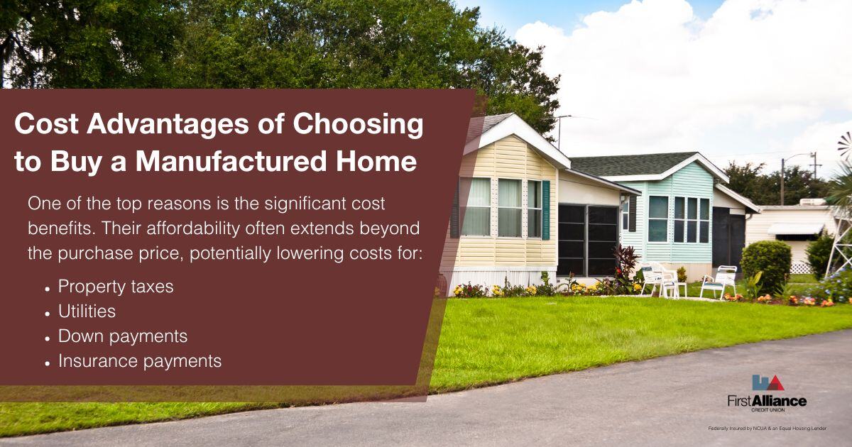 Cost Advantages of Choosing to Buy a Manufactured Home