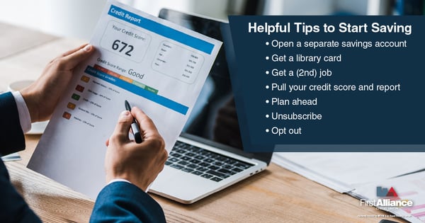 list of 7 savings tips