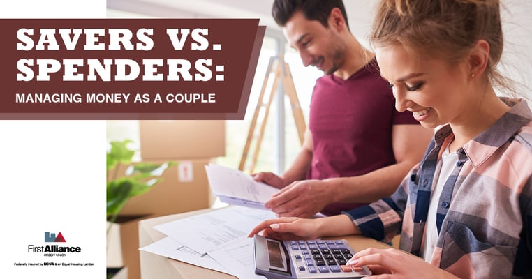 savers vs spenders managing money as a couple - first alliance credit union
