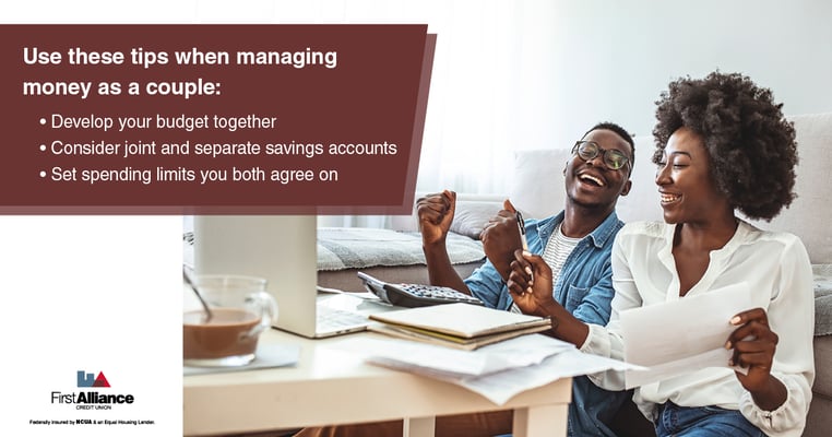 tips for managing money as a couple when there is a saver vs spender