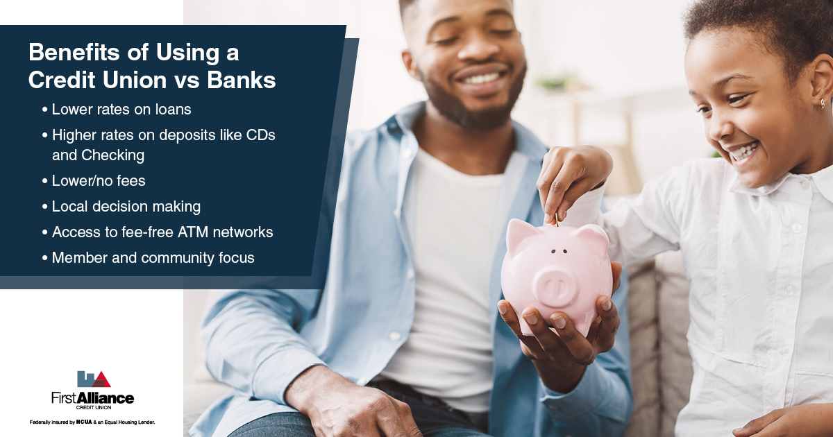 benefits of using a credit union over a bank
