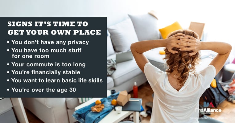 6 signs to get your own place