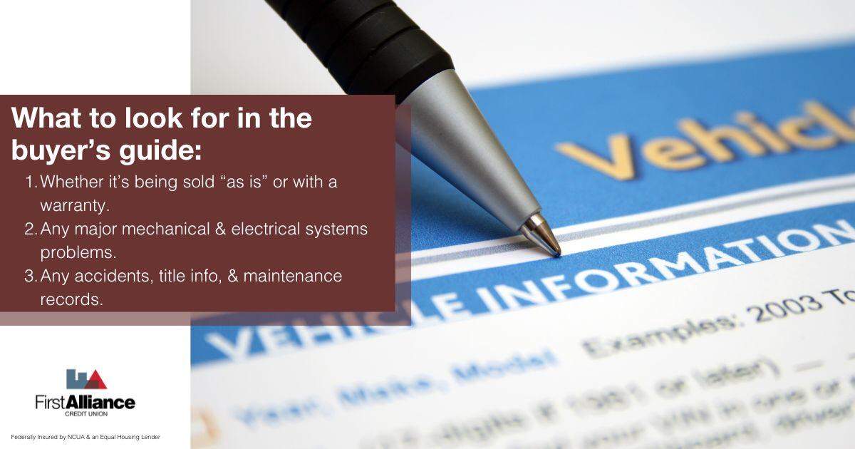 Questions to Ask When Buying a Used Car - pen on paper pointing to vehicle info