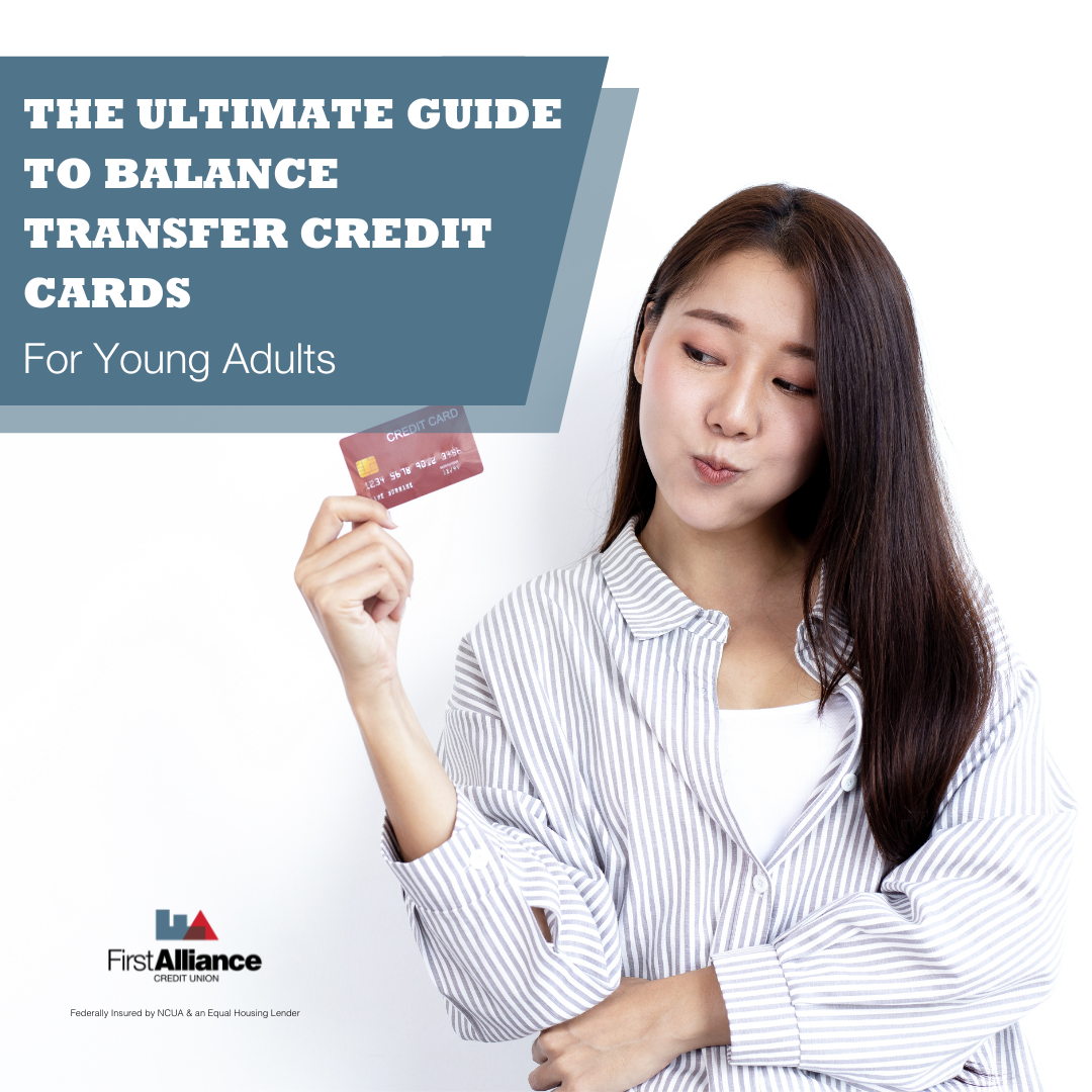 The Ultimate Guide to Balance Transfer Credit Cards for Young Adults - girl holding a balance transfer card