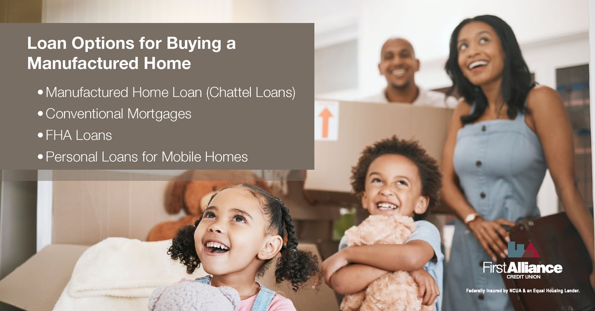 loan options for buying a manufactured home, first alliance credit union