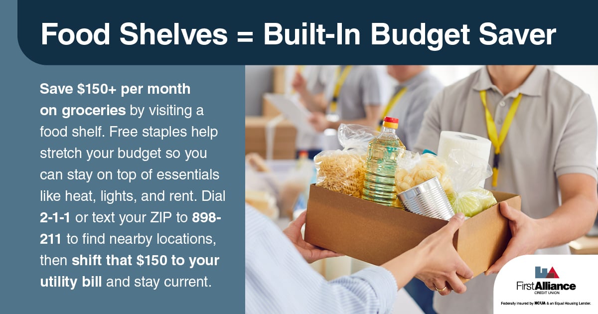 Assistance with Utilities - Food Shelves to Save