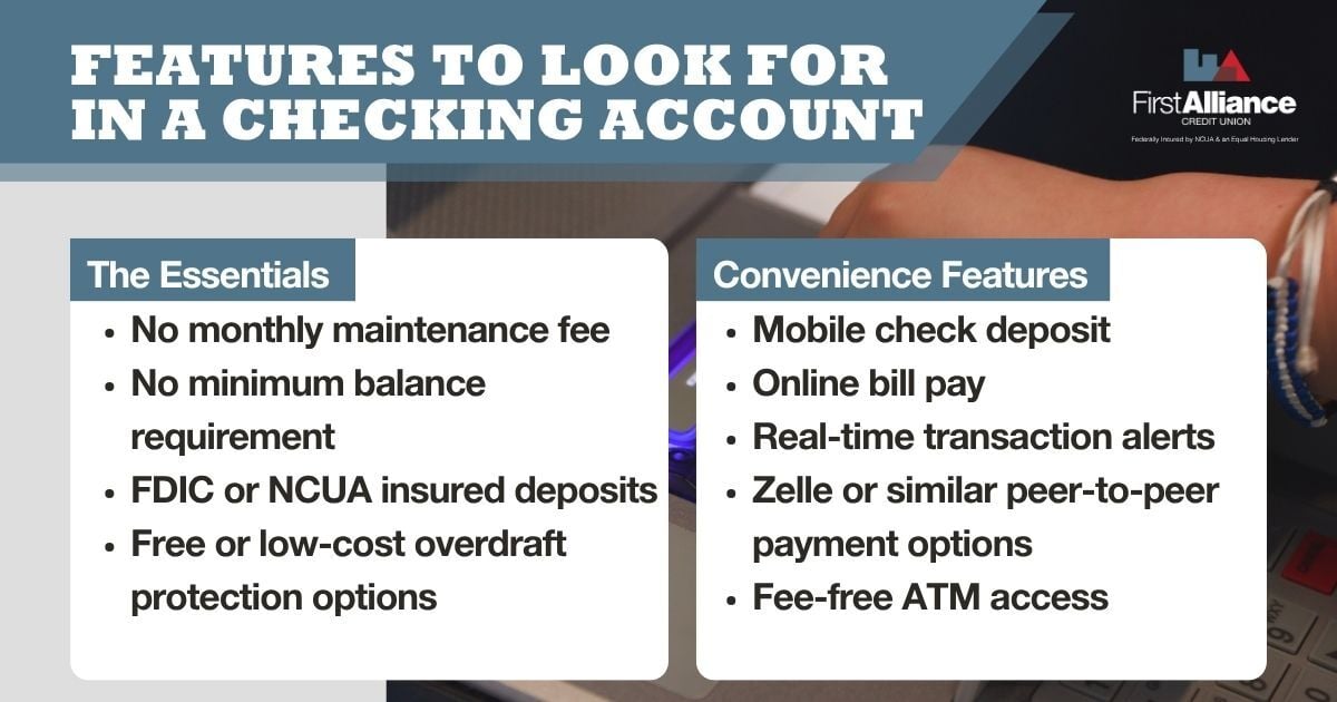 features to look for in a checking account