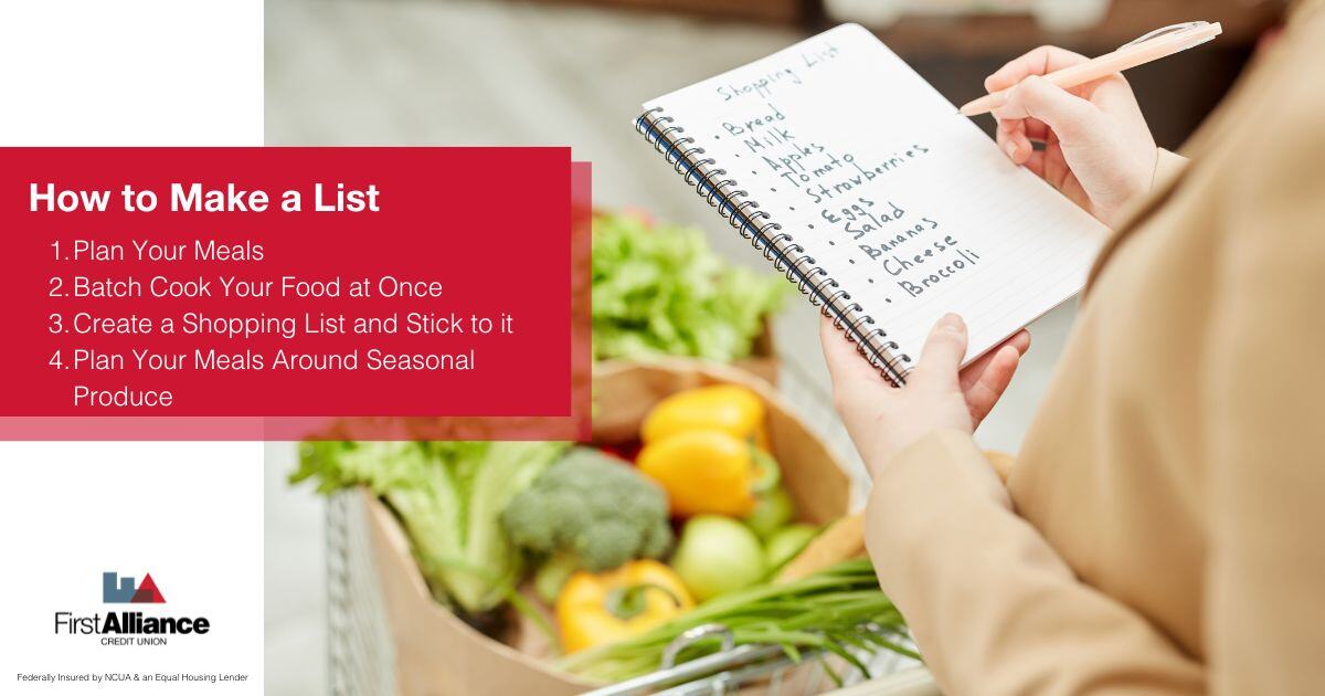 Budget-Friendly Shopping Tips - A person using a list to shop