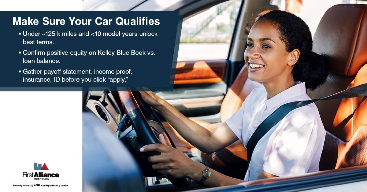 Refinance Car Loan - a woman driving a car