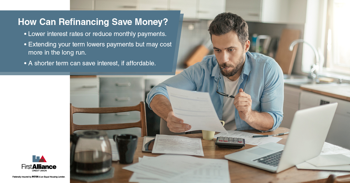 Refinance Personal Loan - man looking over budget