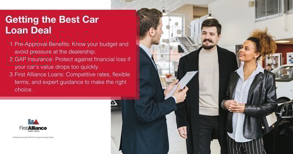 Car Loans - a couple deciding to buy a new car