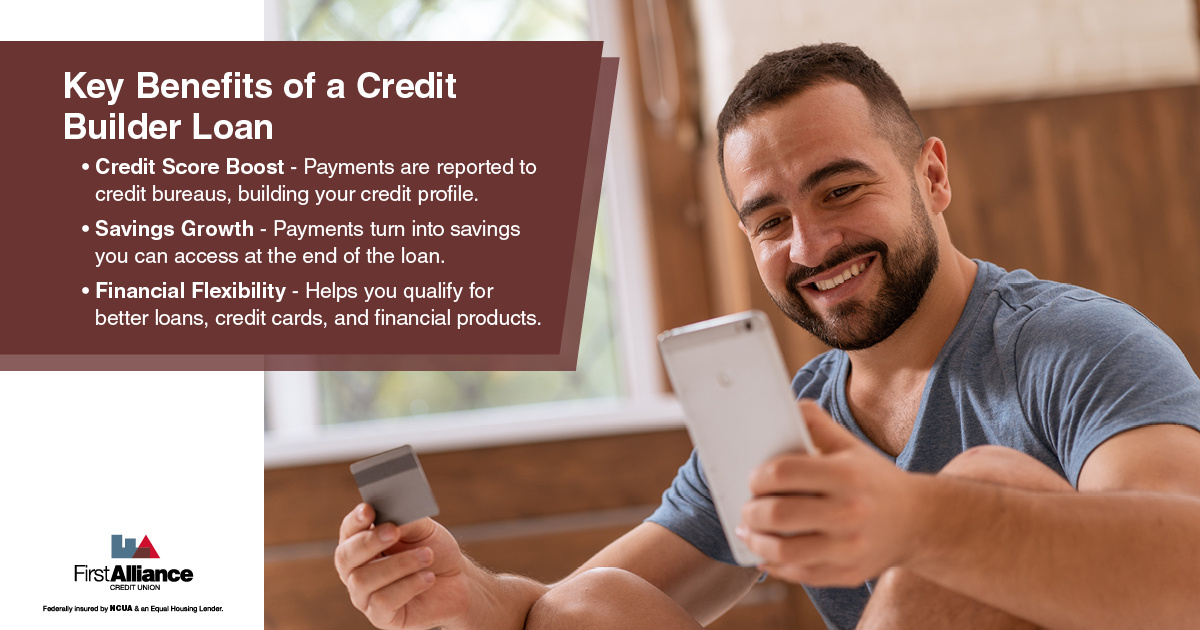 Credit Builder Loans - a man researching the benefits