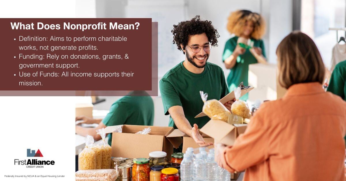 Credit Unions_ Nonprofit or Not-for-Profit -  a charity handing out food