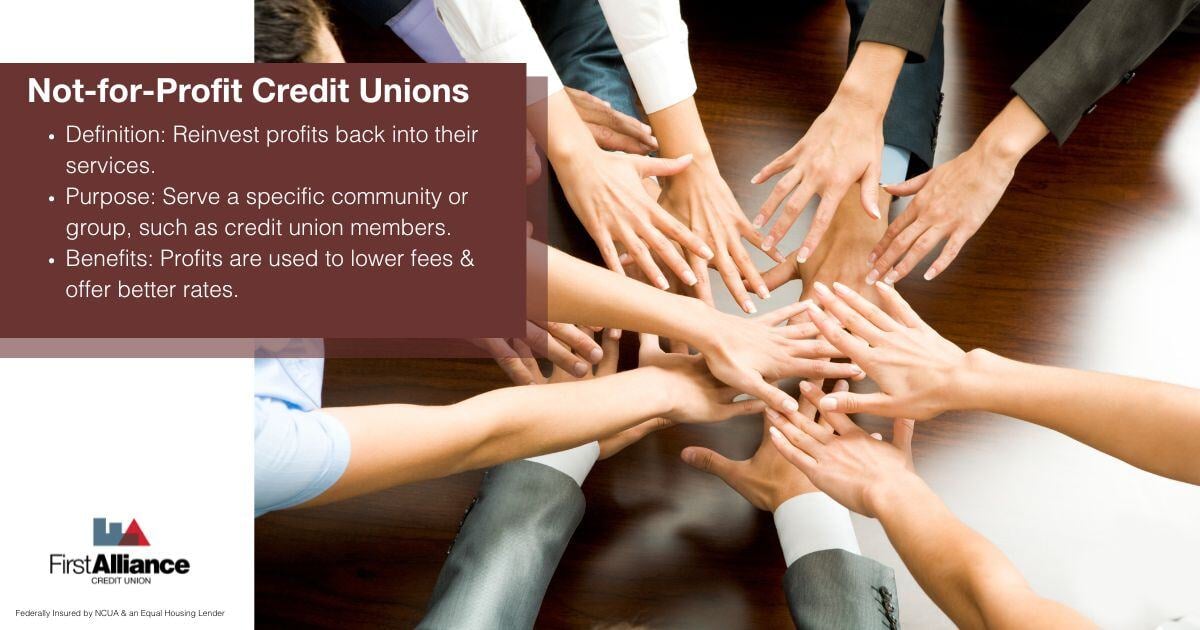 Credit Unions_ Nonprofit or Not-for-Profit - a group  joining hands