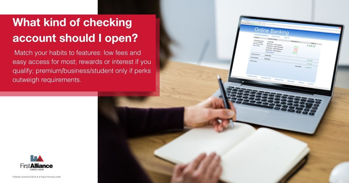 Types of Checking Accounts - What kind should I open