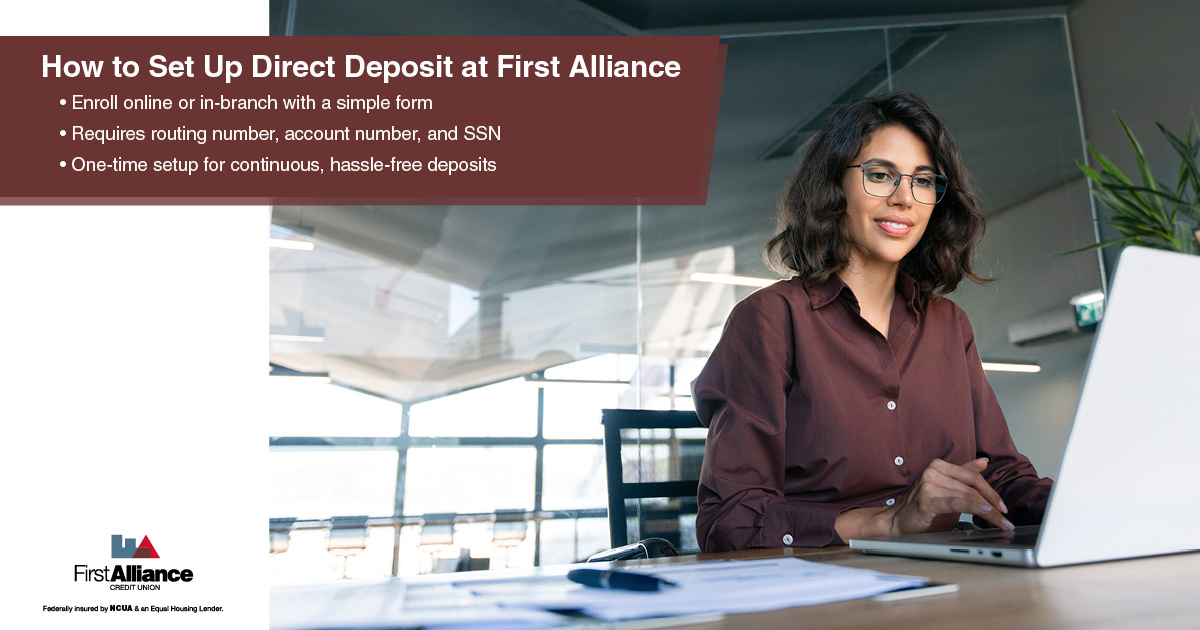 Direct Deposit - a banker setting up a direct deposit