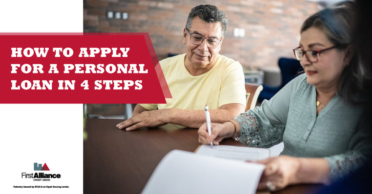 how to apply for a personal loan in four steps - first alliance credit union
