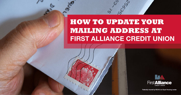 changing your mailing address at first alliance credit union