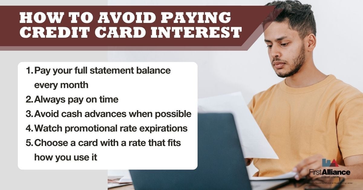 How to Avoid Paying Credit Card Interest