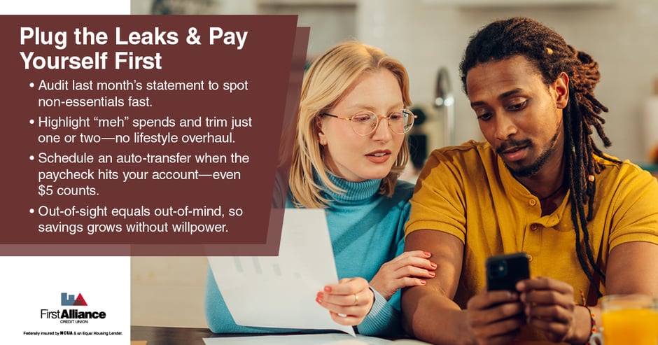 SaveMoney - a couple looking at their budget