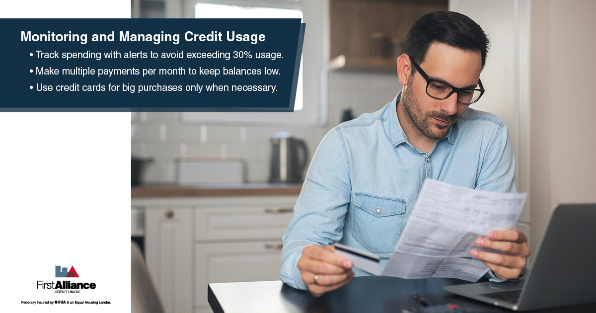 How Much of Your Credit Card Should You Use - a person monitoring their card usage