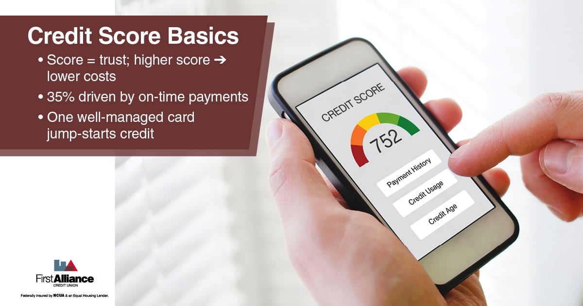 Build Credit - a person checking their credit score on the phone