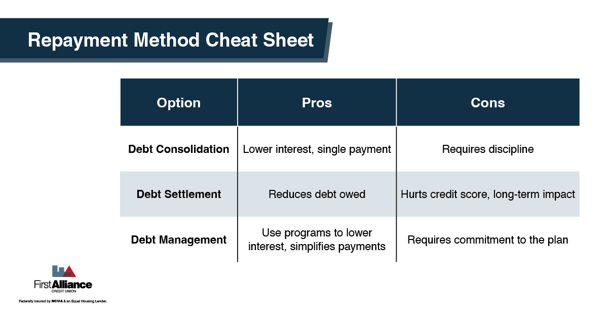 Pay Off Debt - repayment chart