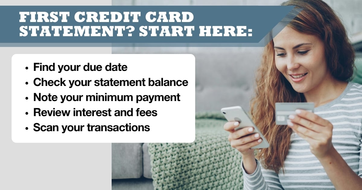 First Credit Card Statement? Start Here: