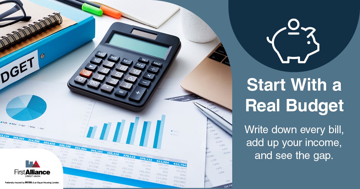 Tight Budget - start with a real budget