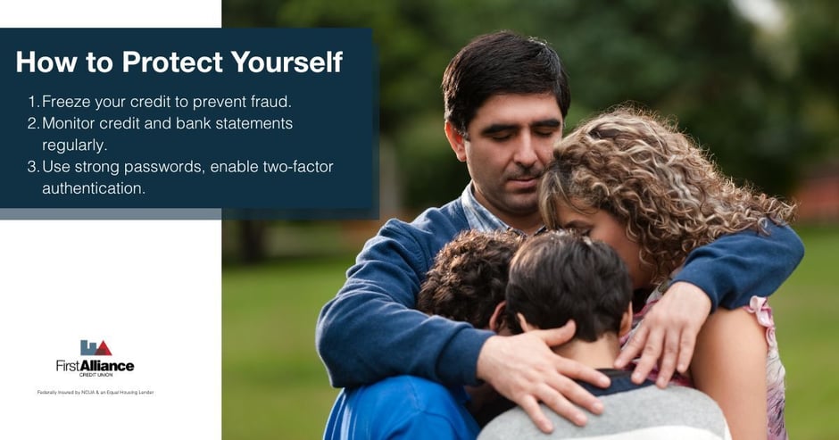 Identity Theft - a family hugging