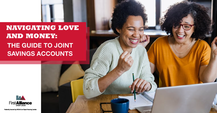 joint savings accounts - couple smiling - first alliance credit union