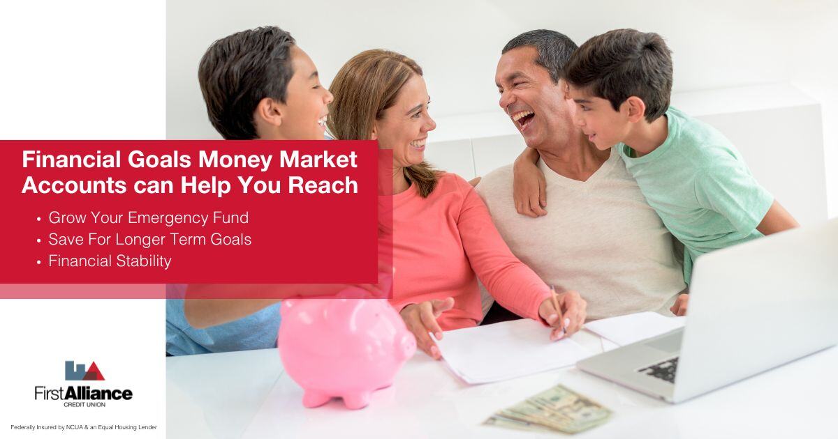 Money Market Account vs Savings Account - Family happily teaching daughter to save