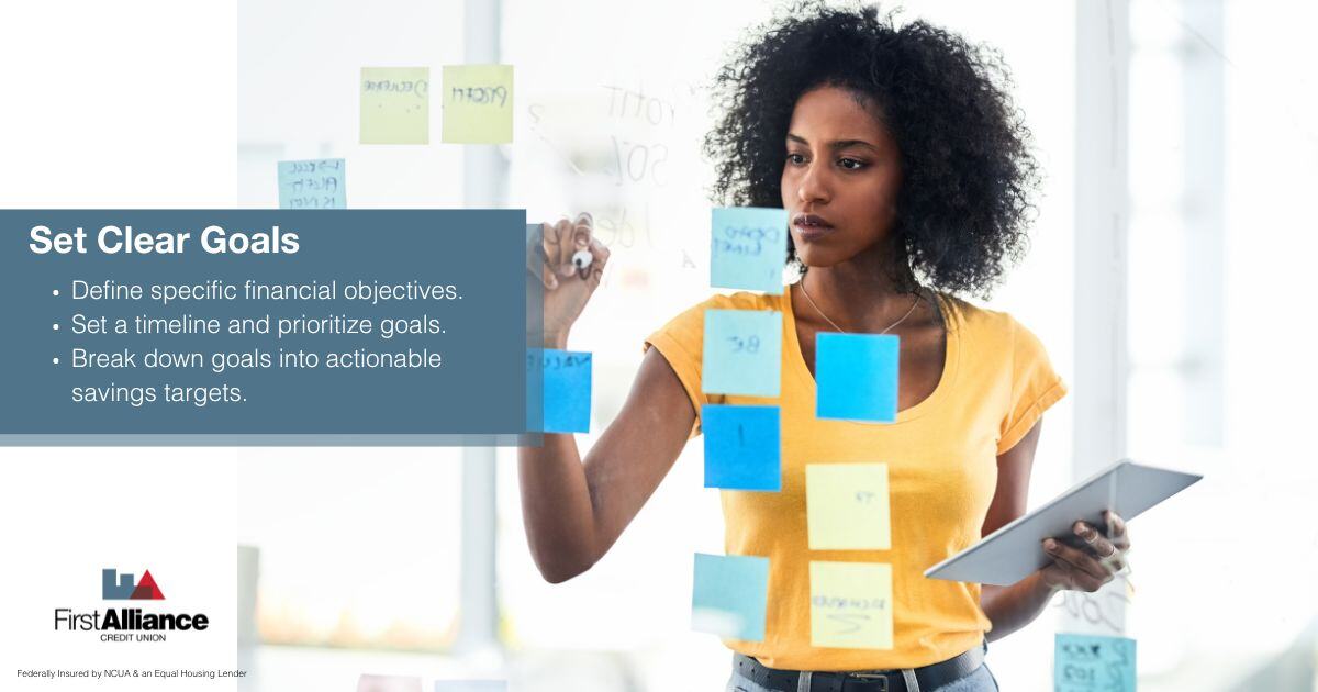 Money Saving Strategies - a person setting her goals
