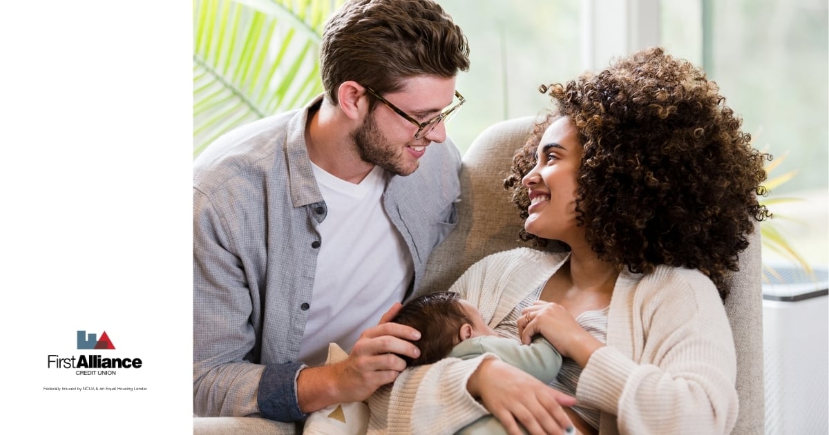 couple with a new baby