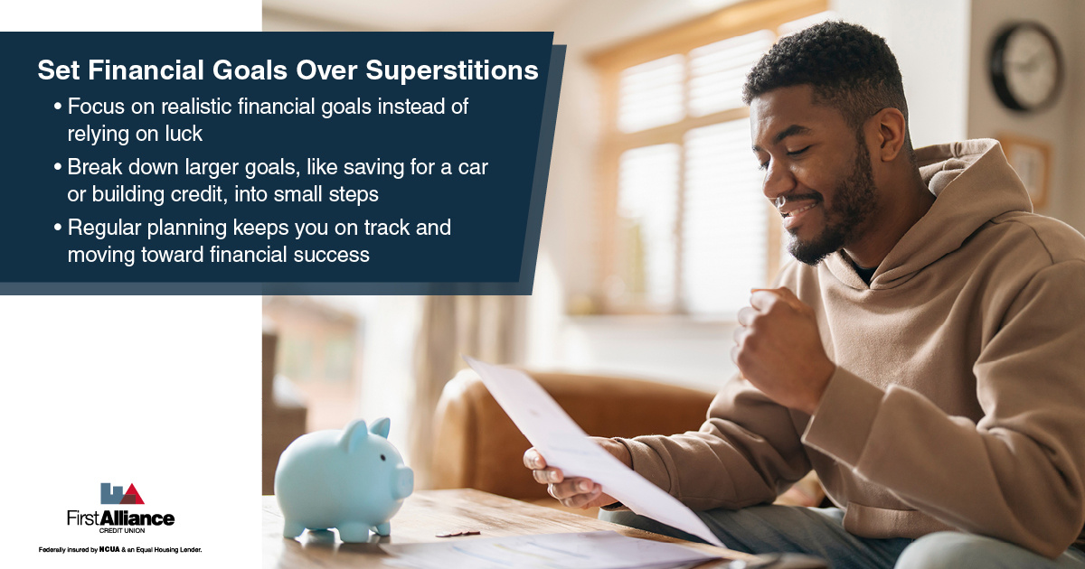 New Years Superstitions - A man reviewing their financial goals