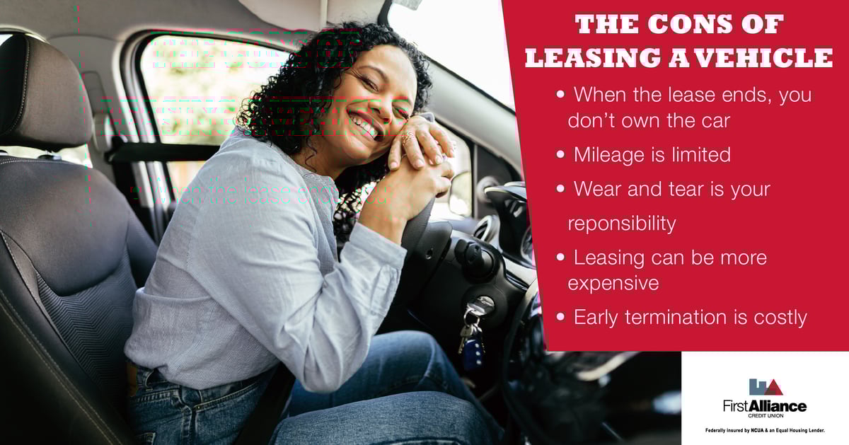 Cons of leasing a vehicle
