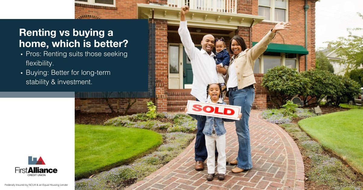 Pros and Cons of Renting vs Buying a Home -  a family