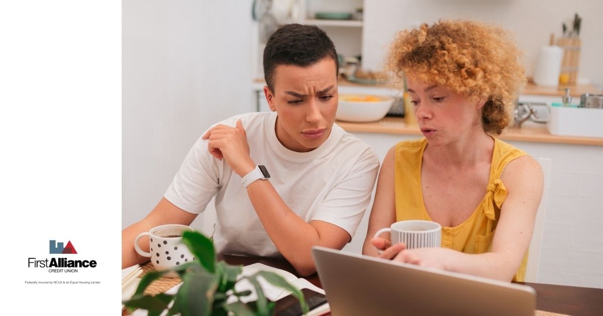 two women reviewing finances together