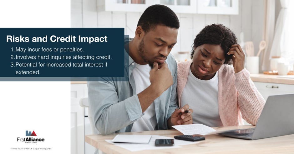 Refinance a loan - a couple going over the risk