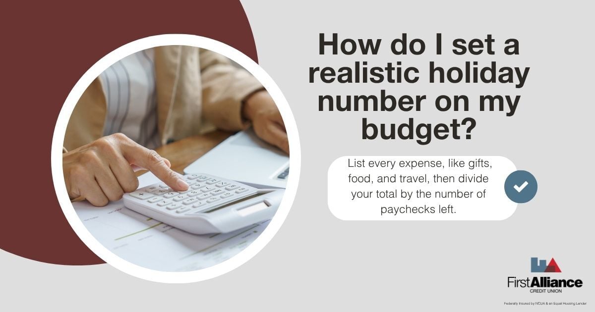 Holiday Savings - How do I set a realistic holiday number on my budget